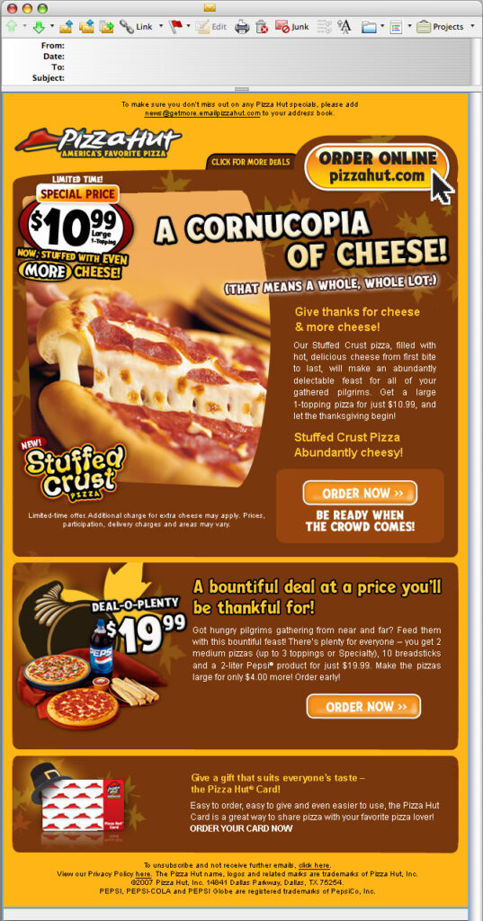 cornucopia of cheese email